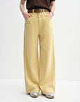 Multi-Color Wide-Leg Straight Jeans