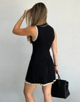 Sleeveless High-Waisted Mini Dress in Elegant Knit