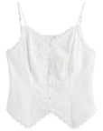 Women’s Plus Size White Lace Strap Top