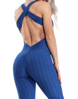 Backless Halter Jumpsuit with Built-in Push-Up Romper