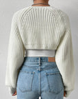Women's Rib-Knit Cropped Cardigan Shrug