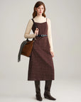 Tweed Plaid 2-Piece Midi Dress Set | Plus Size