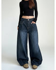 Autumn Casual Wide-Leg Jeans