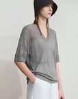 Minimalist Hollow-Out Knit Top