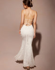 White Sleeveless with Lace-Up Back