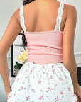 Women's Slim-Fit Lace Camisole & Shorts Sleepwear Set