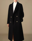 Luxury Casual Textured Woolen Coat with Fur Detail