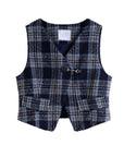 Plus Size Retro Plaid Vest & Skirt Suit