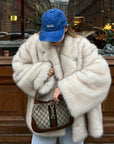 Oversized Neo Mint Faux Fox Fur Coat | Warm Winter Jacket