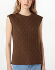 Knitted Texture Summer Tank Top