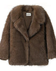 On-Trend Fluffy Faux Fur Overcoat for Women