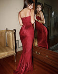 Elegant Sleeveless Fishtail Evening Dress