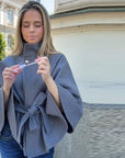 Stylish & Modest Cape Jacket with Belt