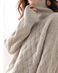 Oversized Cashmere Blend Pullover Sweater for Winter