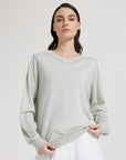 Women’s Premium Silk-Blend Pullover in Soft Ribbed Wool